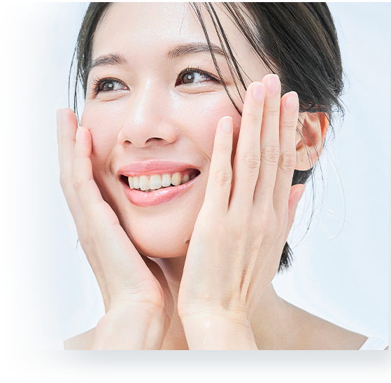 ピンとした肌の様子